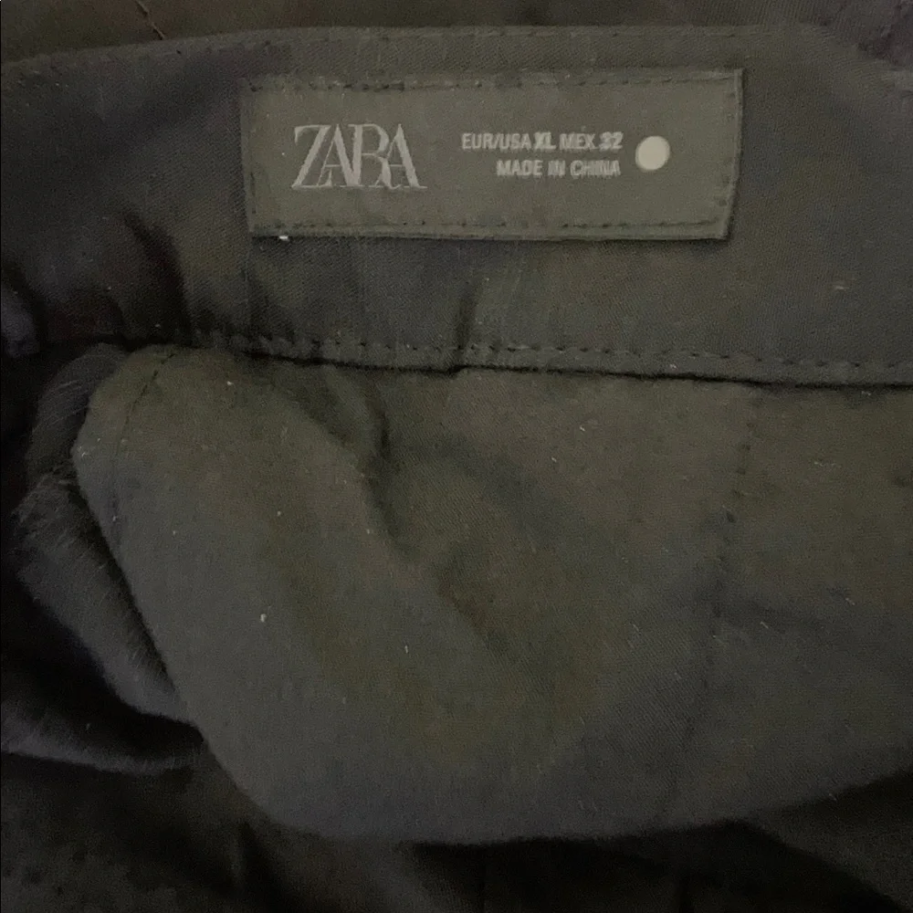 Zara ZW COLLECTION FLOWY PANTS linen blend black Sz XL - Picture 14 of 14